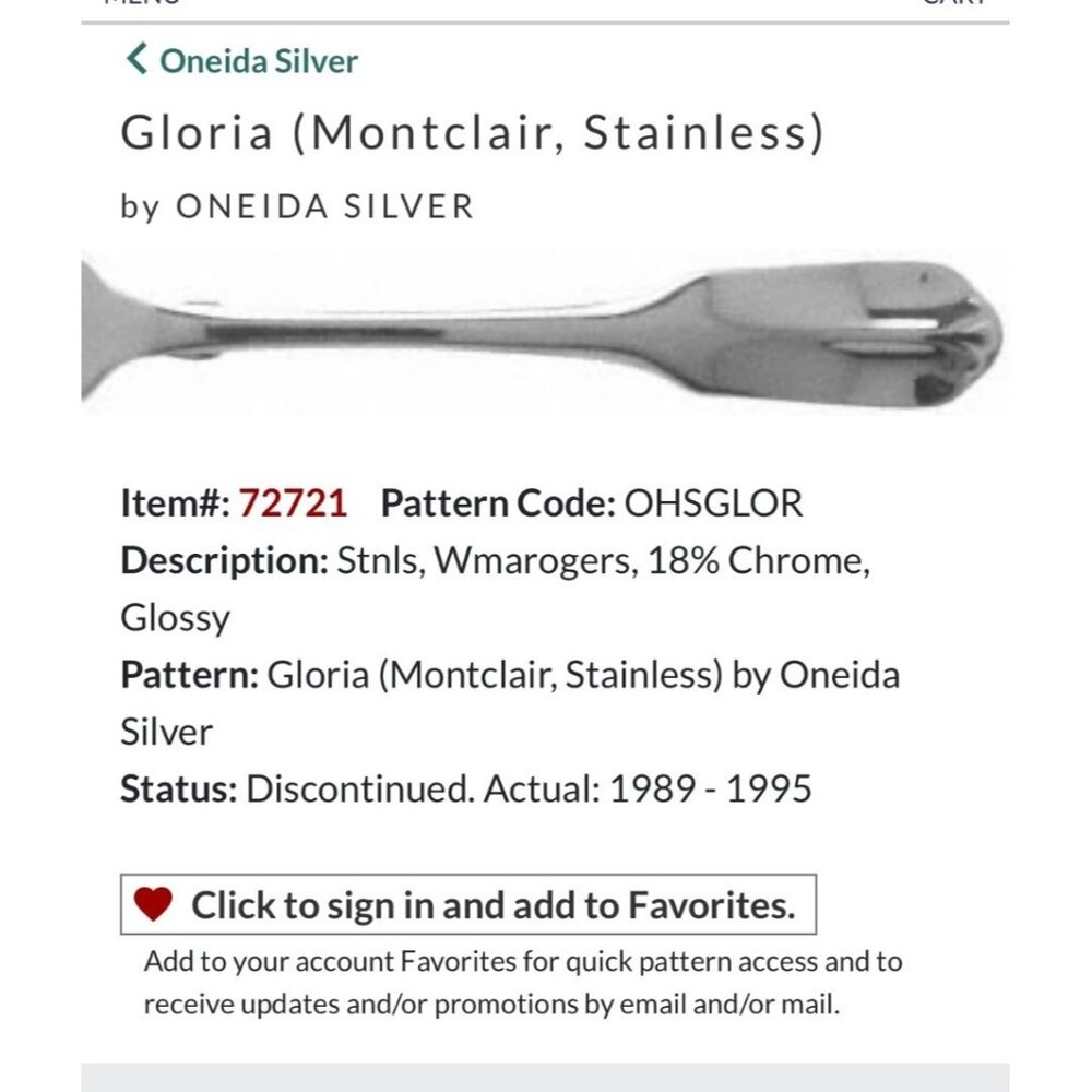 Oneida Silver Wmarogers Gloria Montclair Stainless Flatware Spoons Set Of 6